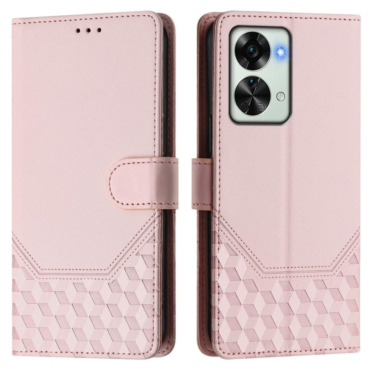 For OnePlus Nord 2T Honeycomb Embossing RFID Leather Phone Case