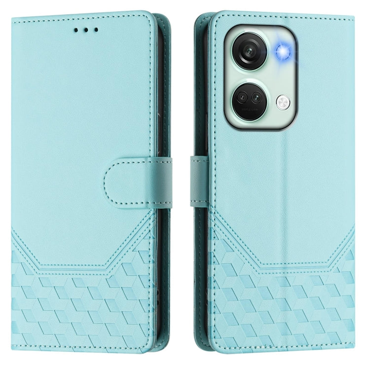 For OnePlus Nord 3 / Ace 2V Honeycomb Embossing RFID Leather Phone Case