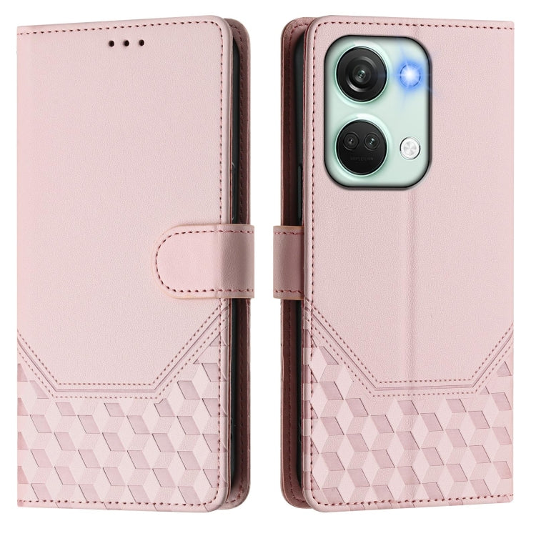 For OnePlus Nord 3 / Ace 2V Honeycomb Embossing RFID Leather Phone Case