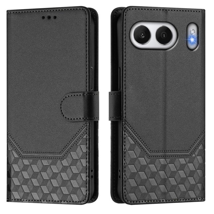 For OnePlus Nord 4 5G Honeycomb Embossing RFID Leather Phone Case
