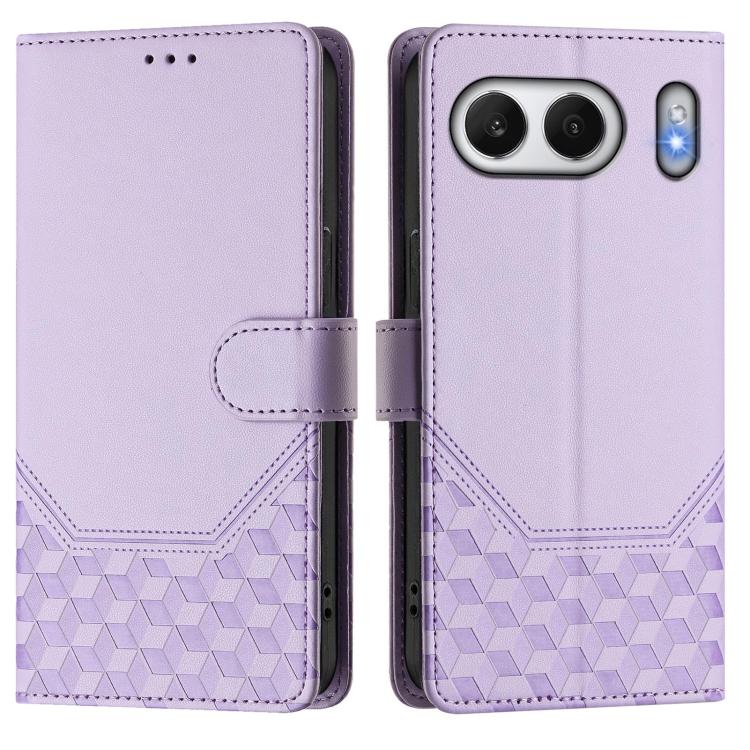 For OnePlus Nord 4 5G Honeycomb Embossing RFID Leather Phone Case