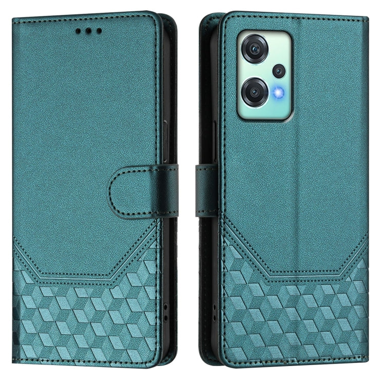 For OnePlus Nord CE 2 Lite / Nord 2 Lite Honeycomb Embossing RFID Leather Phone Case