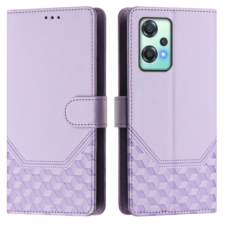 For OnePlus Nord CE 2 Lite / Nord 2 Lite Honeycomb Embossing RFID Leather Phone Case