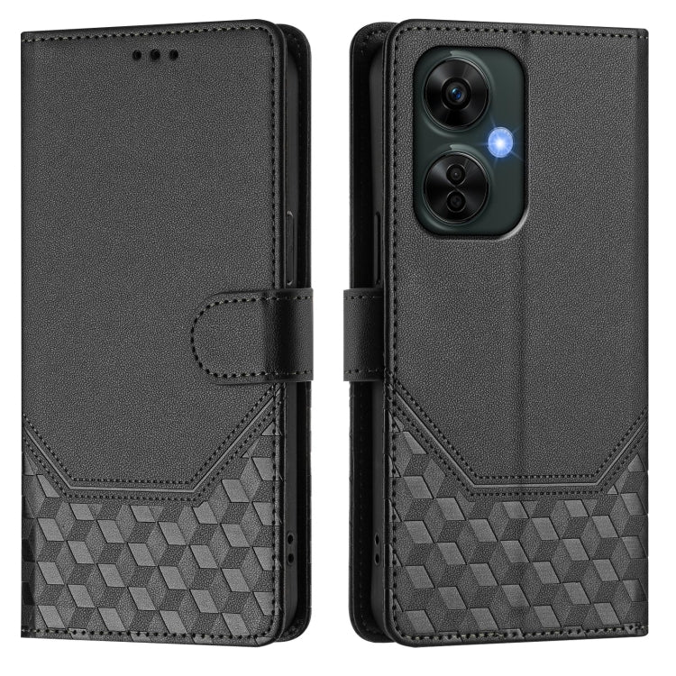 For OnePlus Nord CE 3 Lite / Nord N30 Honeycomb Embossing RFID Leather Phone Case