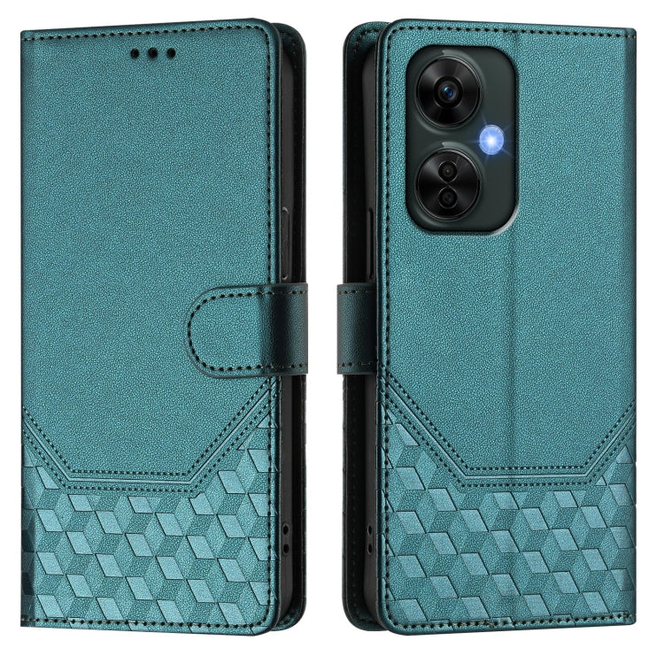 For OnePlus Nord CE 3 Lite / Nord N30 Honeycomb Embossing RFID Leather Phone Case