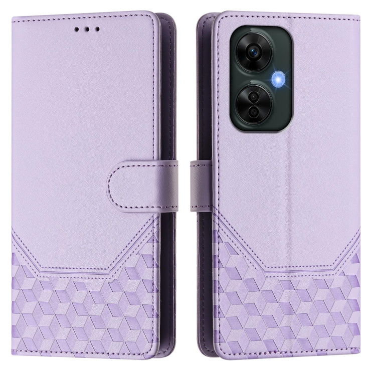 For OnePlus Nord CE 3 Lite / Nord N30 Honeycomb Embossing RFID Leather Phone Case