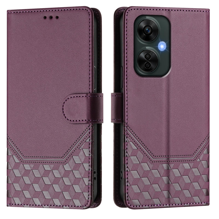 For OnePlus Nord CE 3 Lite / Nord N30 Honeycomb Embossing RFID Leather Phone Case