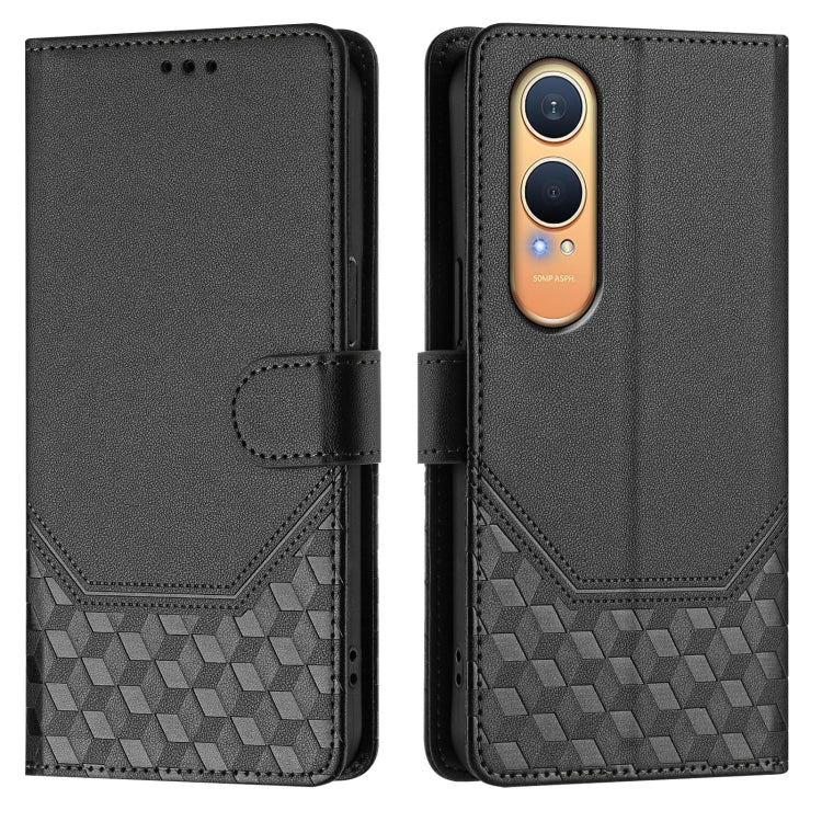 For OnePlus Nord CE4 Lite Honeycomb Embossing RFID Leather Phone Case