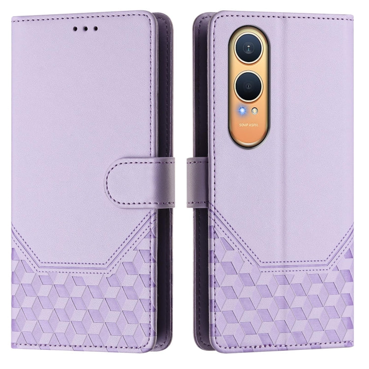 For OnePlus Nord CE4 Lite Honeycomb Embossing RFID Leather Phone Case