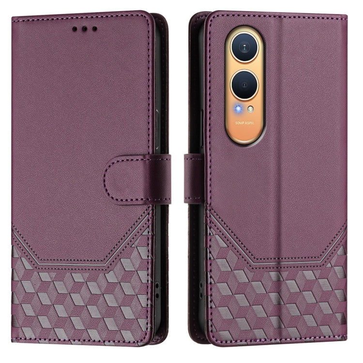 For OnePlus Nord CE4 Lite Honeycomb Embossing RFID Leather Phone Case