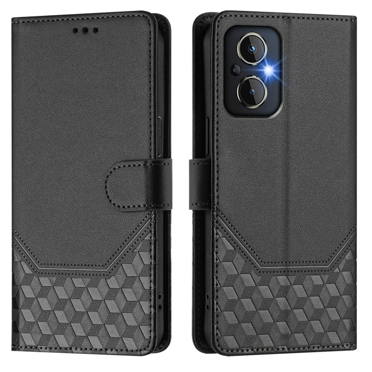 For OnePlus Nord N20 5G Honeycomb Embossing RFID Leather Phone Case