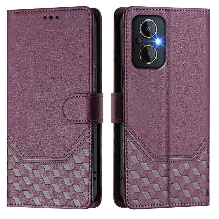 For OnePlus Nord N20 5G Honeycomb Embossing RFID Leather Phone Case