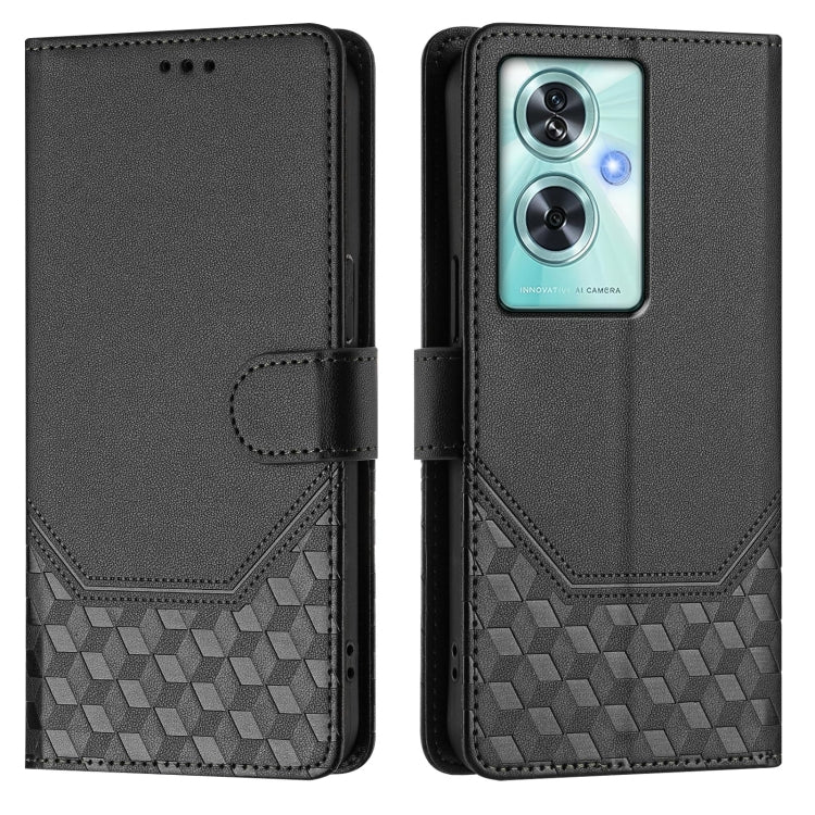 For OnePlus Nord N30 SE 5G Honeycomb Embossing RFID Leather Phone Case