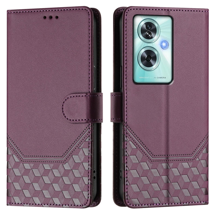 For OnePlus Nord N30 SE 5G Honeycomb Embossing RFID Leather Phone Case