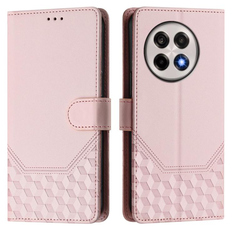 For OnePlus 13R / Ace 5 Pro 5G Honeycomb Embossing RFID Leather Phone Case
