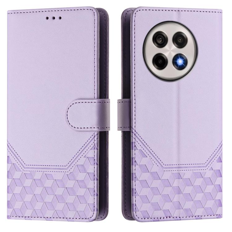 For OnePlus 13R / Ace 5 Pro 5G Honeycomb Embossing RFID Leather Phone Case