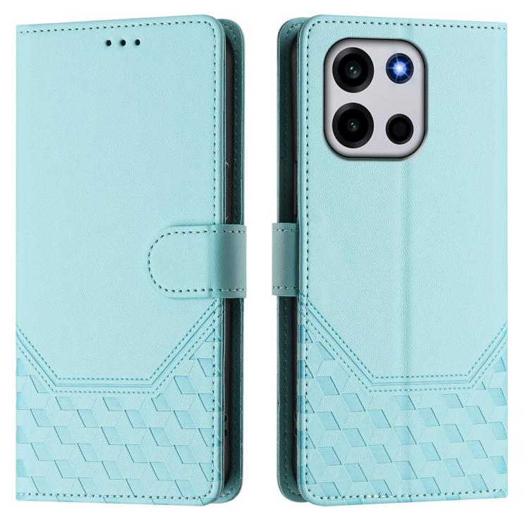 For OnePlus Turbo 6 / Turbo 6V Honeycomb Embossing RFID Leather Phone Case