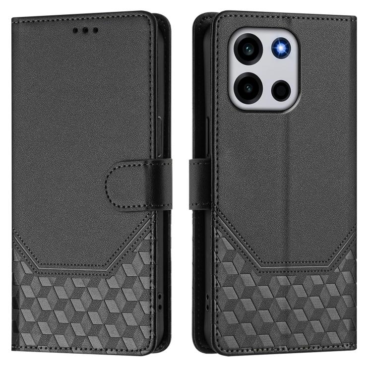 For OnePlus Turbo 6 / Turbo 6V Honeycomb Embossing RFID Leather Phone Case