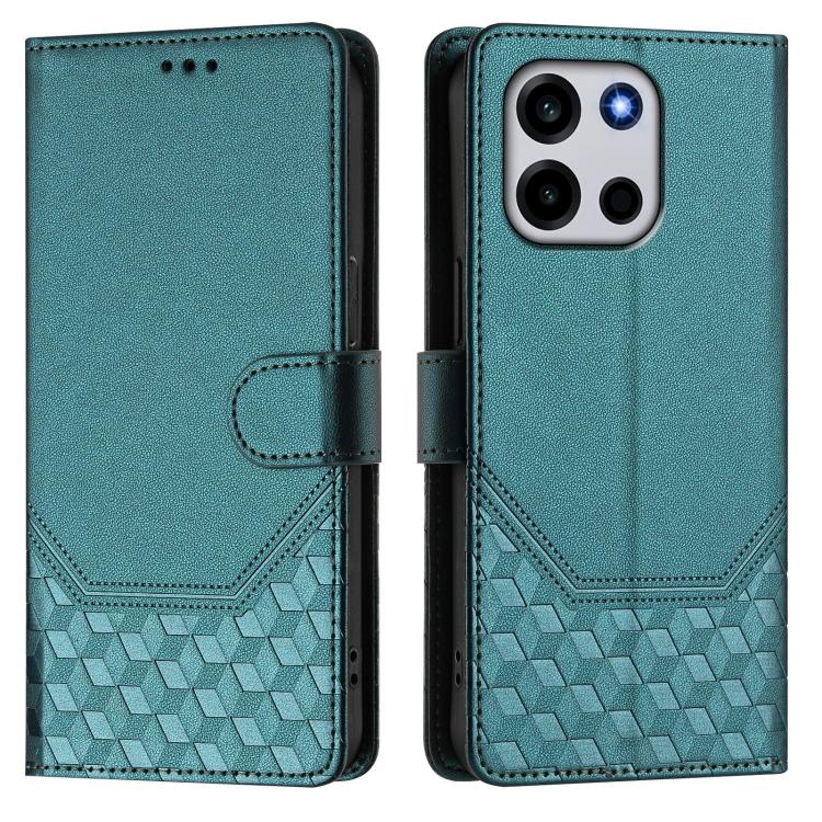 For OnePlus Turbo 6 / Turbo 6V Honeycomb Embossing RFID Leather Phone Case