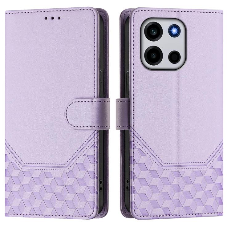 For OnePlus Turbo 6 / Turbo 6V Honeycomb Embossing RFID Leather Phone Case