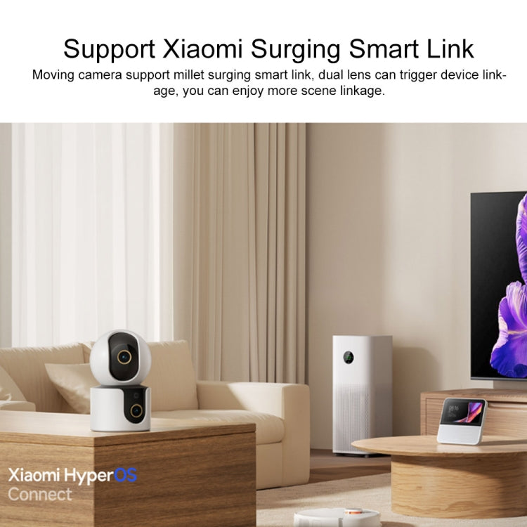Original Xiaomi Smart Camera C500 Dual Lens Edition 4MP Support AI Detection, US Plug - White