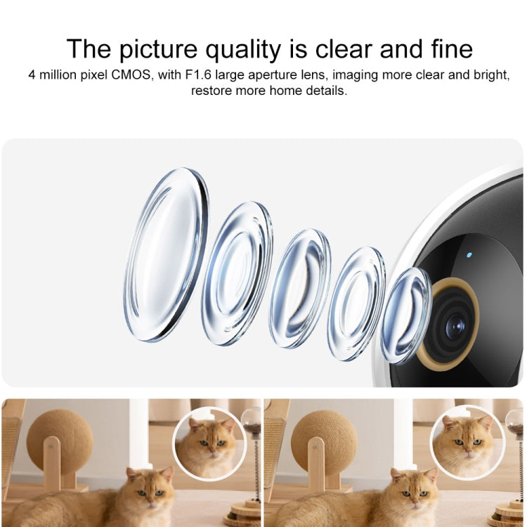 Original Xiaomi Smart Camera C500 Dual Lens Edition 4MP Support AI Detection, US Plug - White