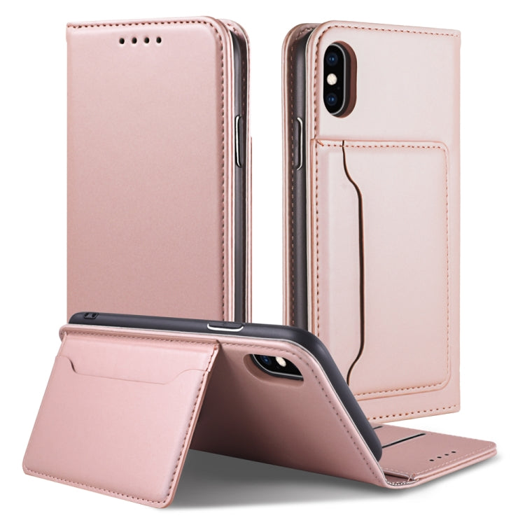 For iPhone X / XS Strong Magnetism Shockproof Horizontal Flip Liquid Feel Leather Case with Holder & Card Slots & Wallet