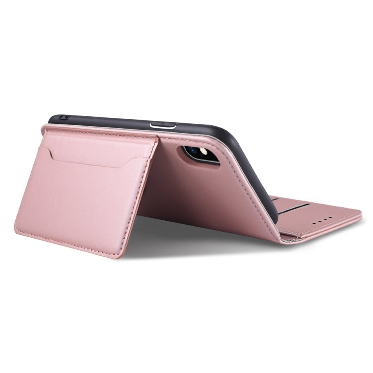 For iPhone X / XS Strong Magnetism Shockproof Horizontal Flip Liquid Feel Leather Case with Holder & Card Slots & Wallet