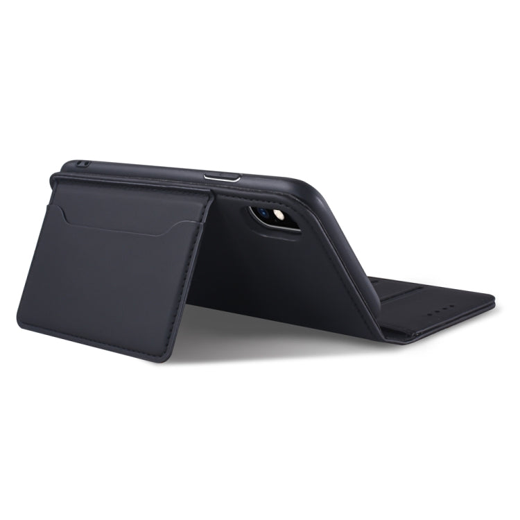 For iPhone X / XS Strong Magnetism Shockproof Horizontal Flip Liquid Feel Leather Case with Holder & Card Slots & Wallet