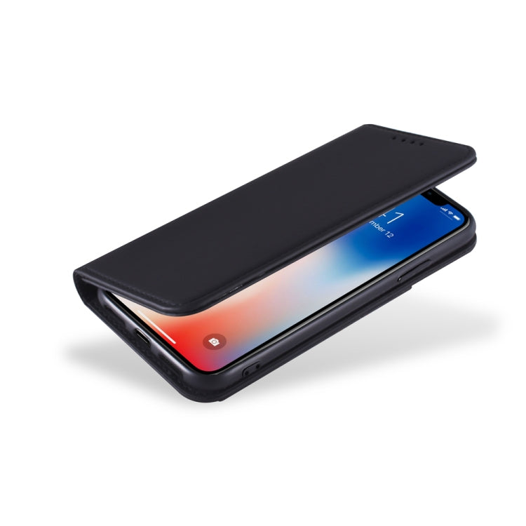 For iPhone X / XS Strong Magnetism Shockproof Horizontal Flip Liquid Feel Leather Case with Holder & Card Slots & Wallet