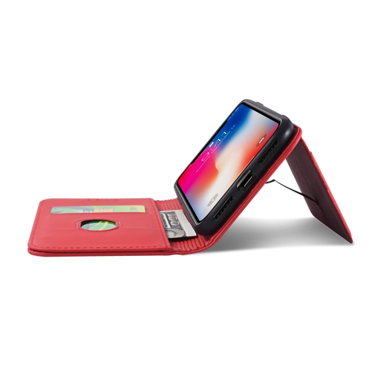 For iPhone X / XS Strong Magnetism Shockproof Horizontal Flip Liquid Feel Leather Case with Holder & Card Slots & Wallet