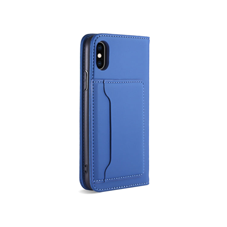 For iPhone X / XS Strong Magnetism Shockproof Horizontal Flip Liquid Feel Leather Case with Holder & Card Slots & Wallet