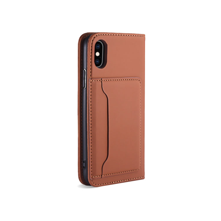 For iPhone X / XS Strong Magnetism Shockproof Horizontal Flip Liquid Feel Leather Case with Holder & Card Slots & Wallet