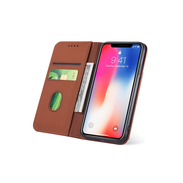 For iPhone X / XS Strong Magnetism Shockproof Horizontal Flip Liquid Feel Leather Case with Holder & Card Slots & Wallet
