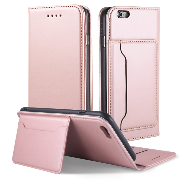 For iPhone 6 Plus / 6s Plus Strong Magnetism Shockproof Horizontal Flip Liquid Feel Leather Case with Holder & Card Slots & Wallet