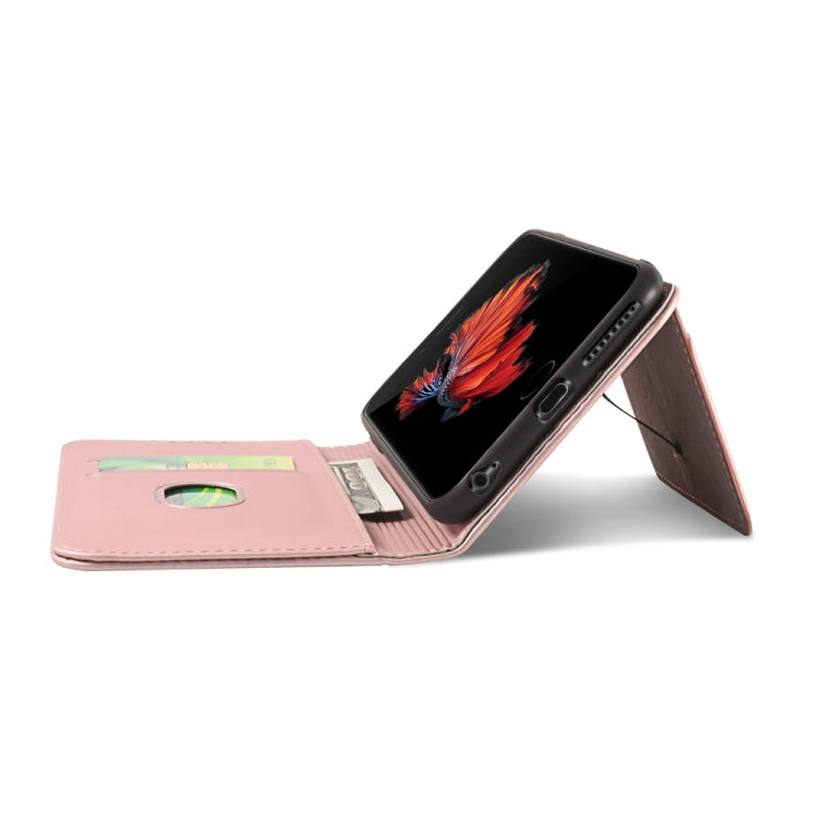 For iPhone 6 Plus / 6s Plus Strong Magnetism Shockproof Horizontal Flip Liquid Feel Leather Case with Holder & Card Slots & Wallet
