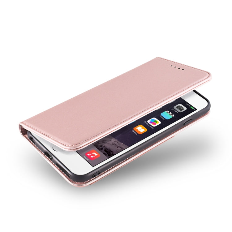 For iPhone 6 Plus / 6s Plus Strong Magnetism Shockproof Horizontal Flip Liquid Feel Leather Case with Holder & Card Slots & Wallet