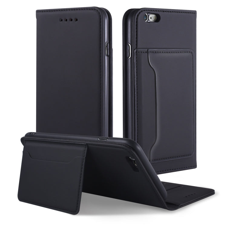 For iPhone 6 Plus / 6s Plus Strong Magnetism Shockproof Horizontal Flip Liquid Feel Leather Case with Holder & Card Slots & Wallet