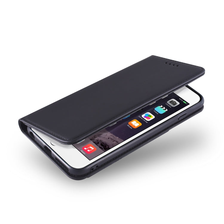 For iPhone 6 Plus / 6s Plus Strong Magnetism Shockproof Horizontal Flip Liquid Feel Leather Case with Holder & Card Slots & Wallet