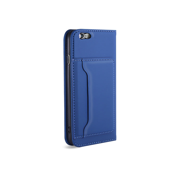 For iPhone 6 Plus / 6s Plus Strong Magnetism Shockproof Horizontal Flip Liquid Feel Leather Case with Holder & Card Slots & Wallet