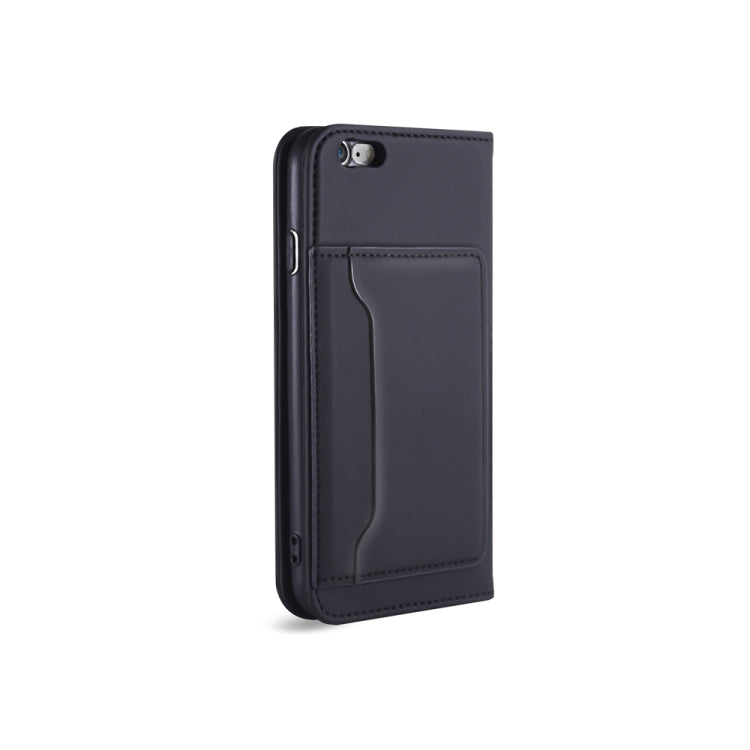 For iPhone 6 / 6s Strong Magnetism Shockproof Horizontal Flip Liquid Feel Leather Case with Holder & Card Slots & Wallet