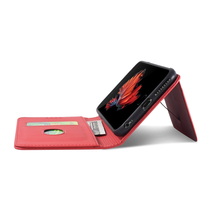 For iPhone 6 / 6s Strong Magnetism Shockproof Horizontal Flip Liquid Feel Leather Case with Holder & Card Slots & Wallet