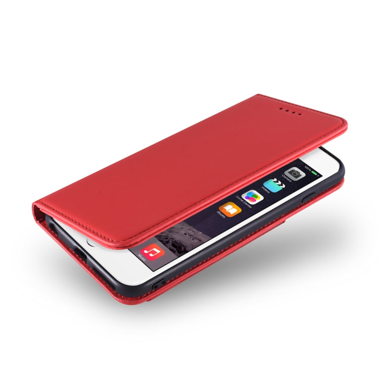 For iPhone 6 / 6s Strong Magnetism Shockproof Horizontal Flip Liquid Feel Leather Case with Holder & Card Slots & Wallet