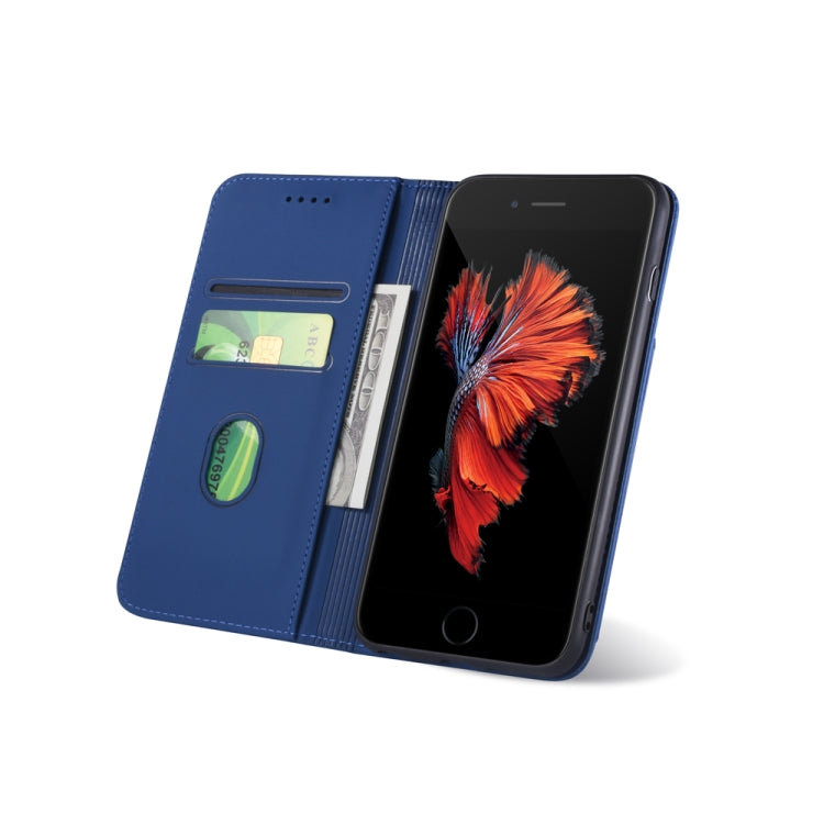 For iPhone 6 / 6s Strong Magnetism Shockproof Horizontal Flip Liquid Feel Leather Case with Holder & Card Slots & Wallet