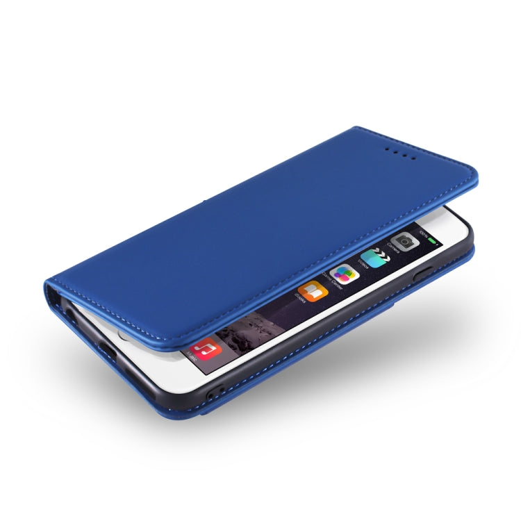 For iPhone 6 / 6s Strong Magnetism Shockproof Horizontal Flip Liquid Feel Leather Case with Holder & Card Slots & Wallet