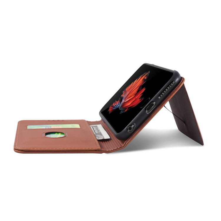 For iPhone 6 / 6s Strong Magnetism Shockproof Horizontal Flip Liquid Feel Leather Case with Holder & Card Slots & Wallet