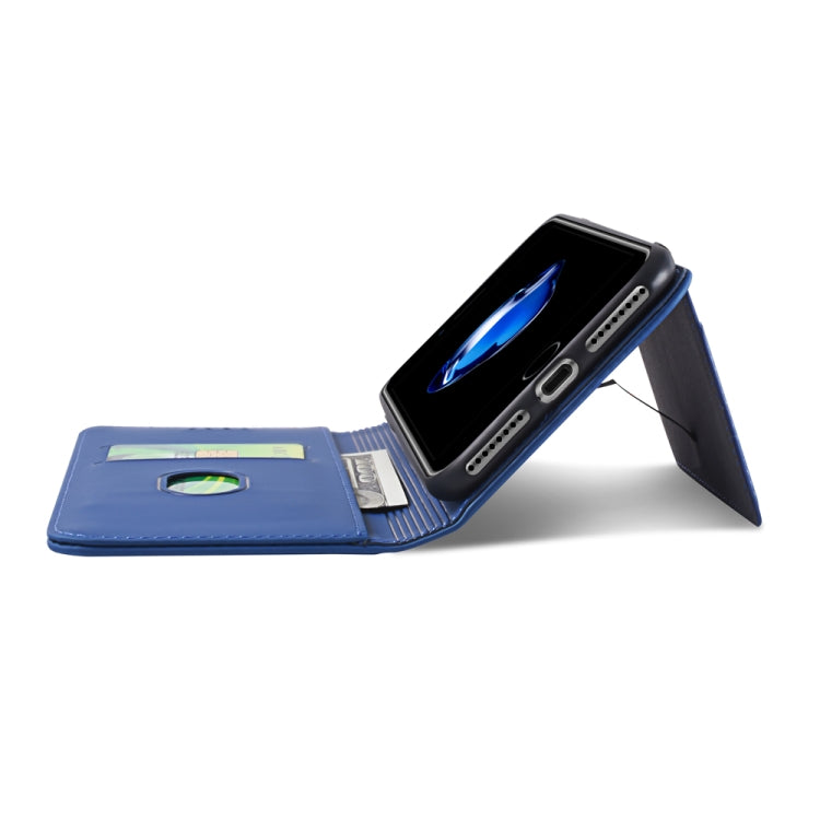 For iPhone SE 2022 / SE 2020 / 8 / 7 Strong Magnetism Shockproof Horizontal Flip Liquid Feel Leather Case with Holder & Card Slots & Wallet