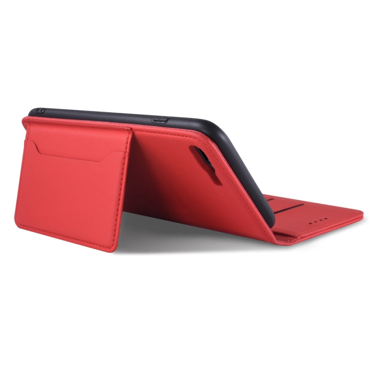 For iPhone 8 Plus / 7 Plus Strong Magnetism Shockproof Horizontal Flip Liquid Feel Leather Case with Holder & Card Slots & Wallet
