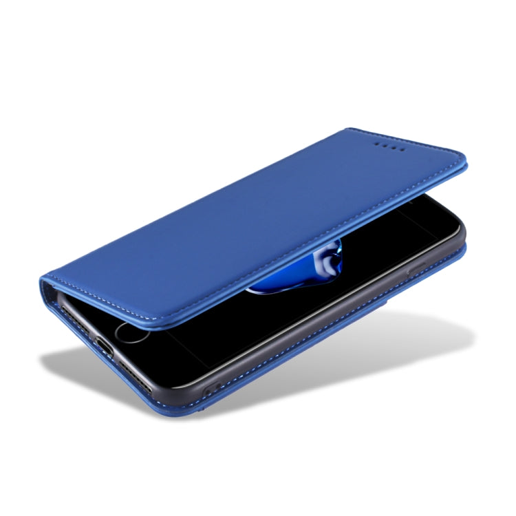 For iPhone 8 Plus / 7 Plus Strong Magnetism Shockproof Horizontal Flip Liquid Feel Leather Case with Holder & Card Slots & Wallet