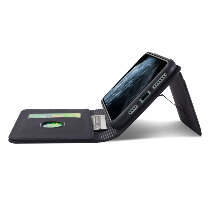 For iPhone 11 Pro Max Strong Magnetism Shockproof Horizontal Flip Liquid Feel Leather Case with Holder & Card Slots & Wallet